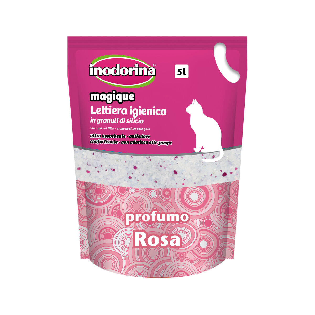 Cat Litter Inodorina MAGIQUE ROSE Roses 5 L